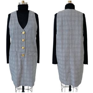 Vintage 90’s J.G. HOOK Houndstooth Plaid Dress